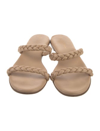Gianvito Rossi Leather Braided Accents Slides