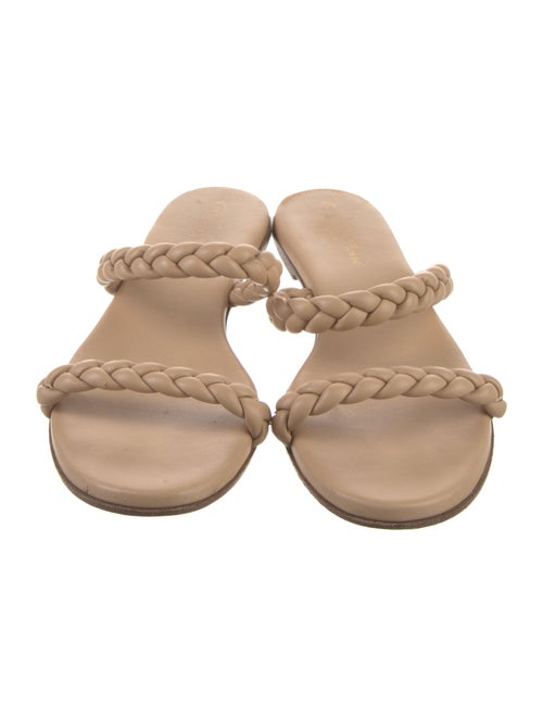 Gianvito Rossi Leather Braided Accents Slides