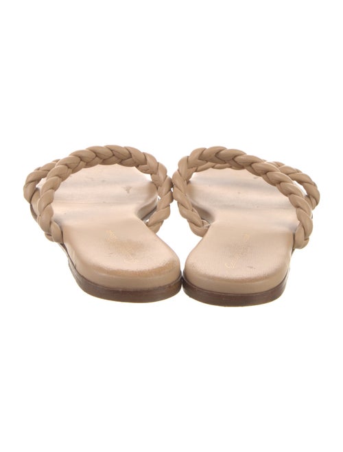 Gianvito Rossi Leather Braided Accents Slides