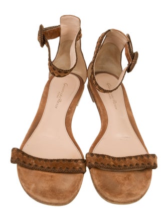 Gianvito Rossi Suede Slingback Sandals