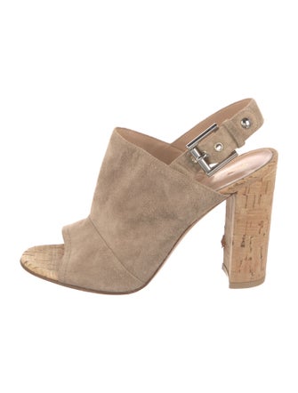 Gianvito Rossi Suede Slingback Sandals