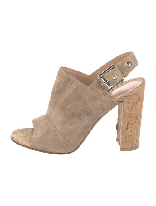 Gianvito Rossi Suede Slingback Sandals