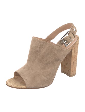 Gianvito Rossi Suede Slingback Sandals