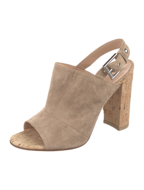 Gianvito Rossi Suede Slingback Sandals