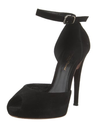 Gianvito Rossi Suede D'Orsay Pumps
