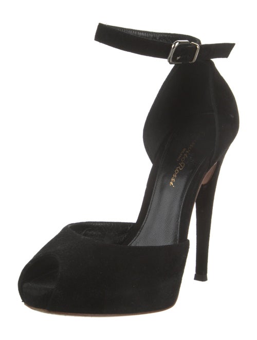 Gianvito Rossi Suede D'Orsay Pumps