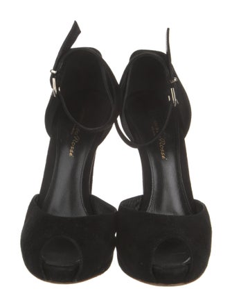 Gianvito Rossi Suede D'Orsay Pumps