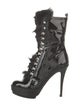 Gianvito Rossi Patent Leather Lace-Up Boots