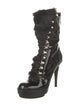 Gianvito Rossi Patent Leather Lace-Up Boots