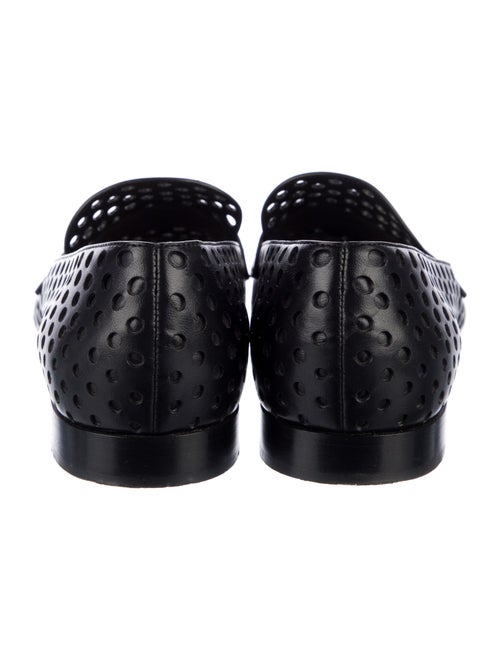 Gianvito Rossi Leather Cutout Accent Flats