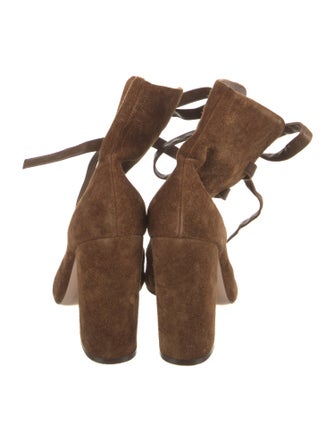 Gianvito Rossi Suede Lace-Up Boots