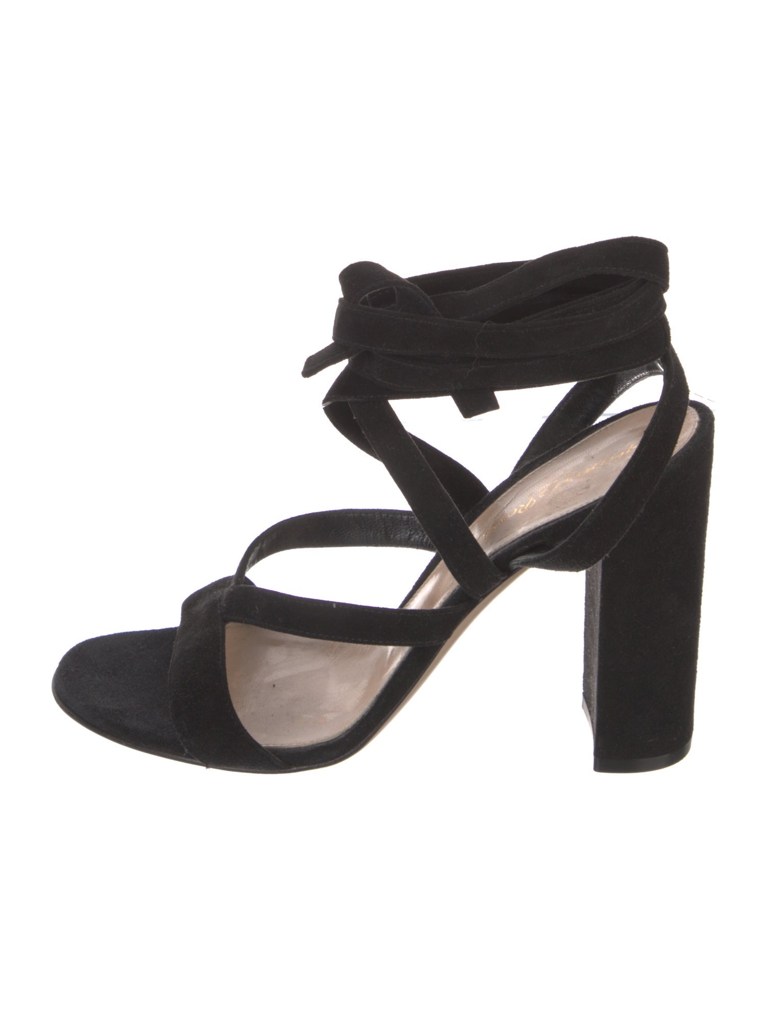 Gianvito Rossi Suede Slingback Sandals