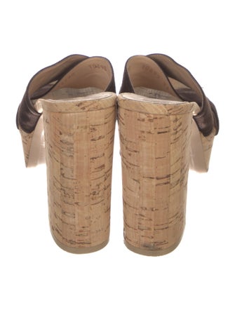 Gianvito Rossi Denim Printed Slides