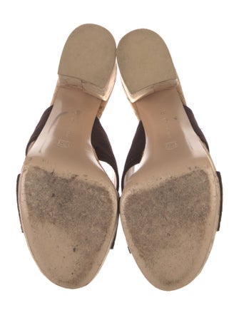 Gianvito Rossi Denim Printed Slides