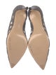 Gianvito Rossi Suede Mesh Accents Pumps
