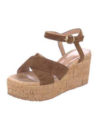 Gianvito Rossi Suede Colorblock Pattern Mules