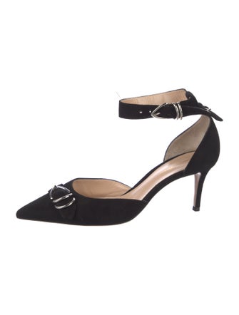 Gianvito Rossi Suede D'Orsay Pumps