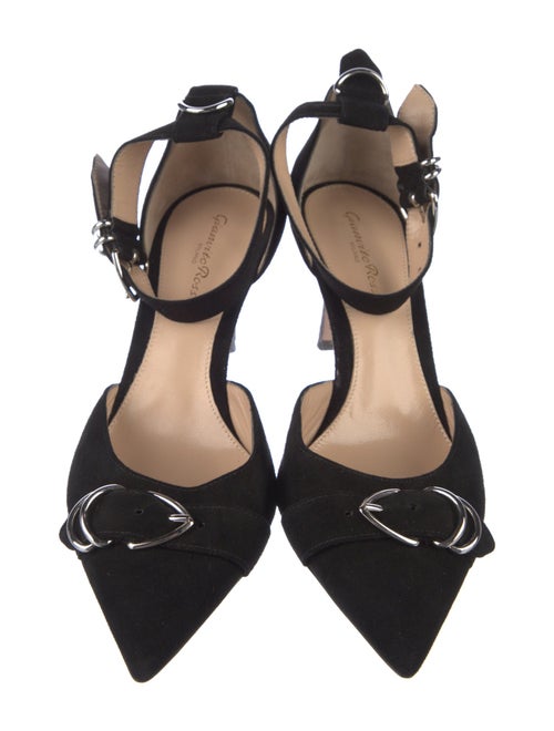 Gianvito Rossi Suede D'Orsay Pumps