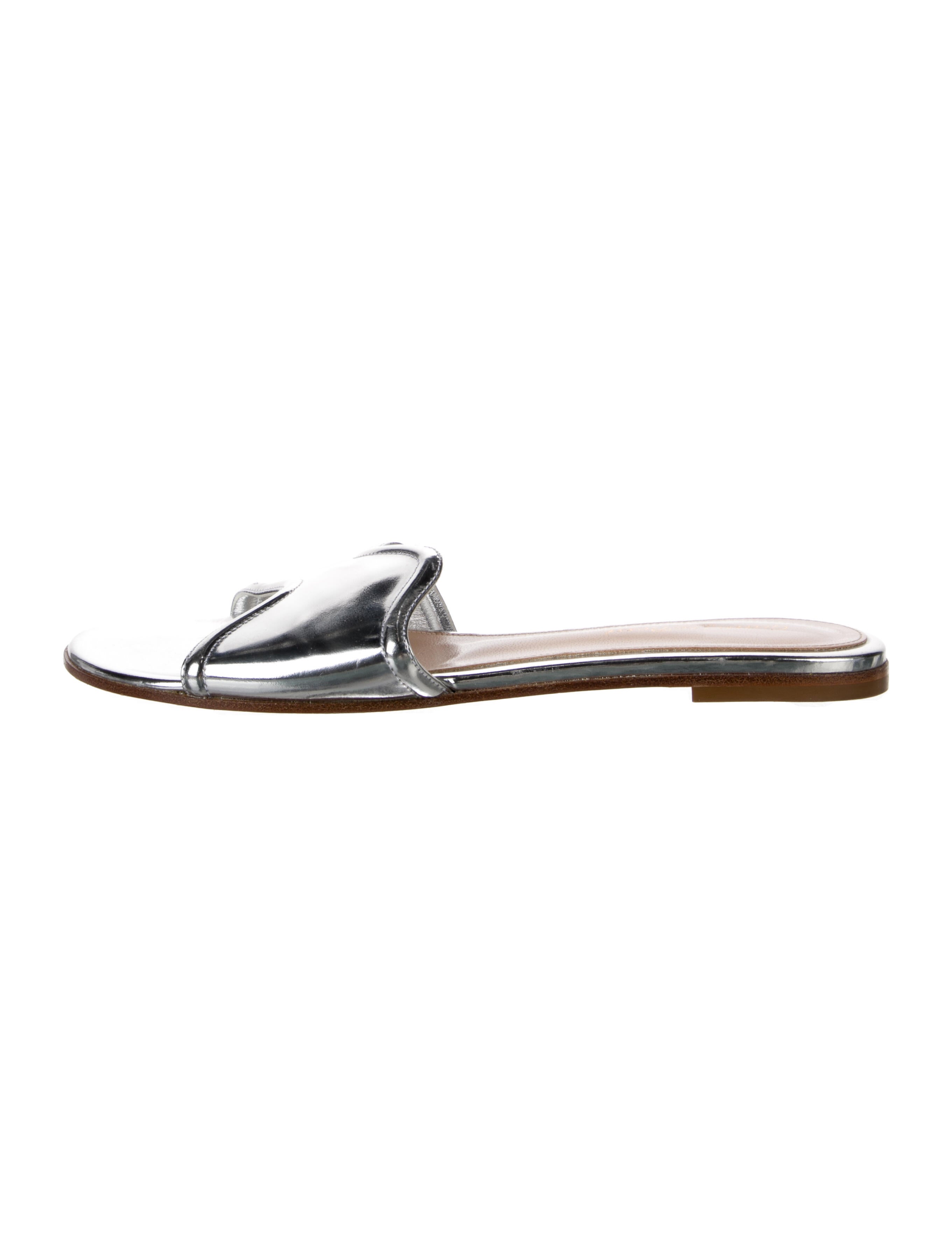Gianvito Rossi Leather Slides