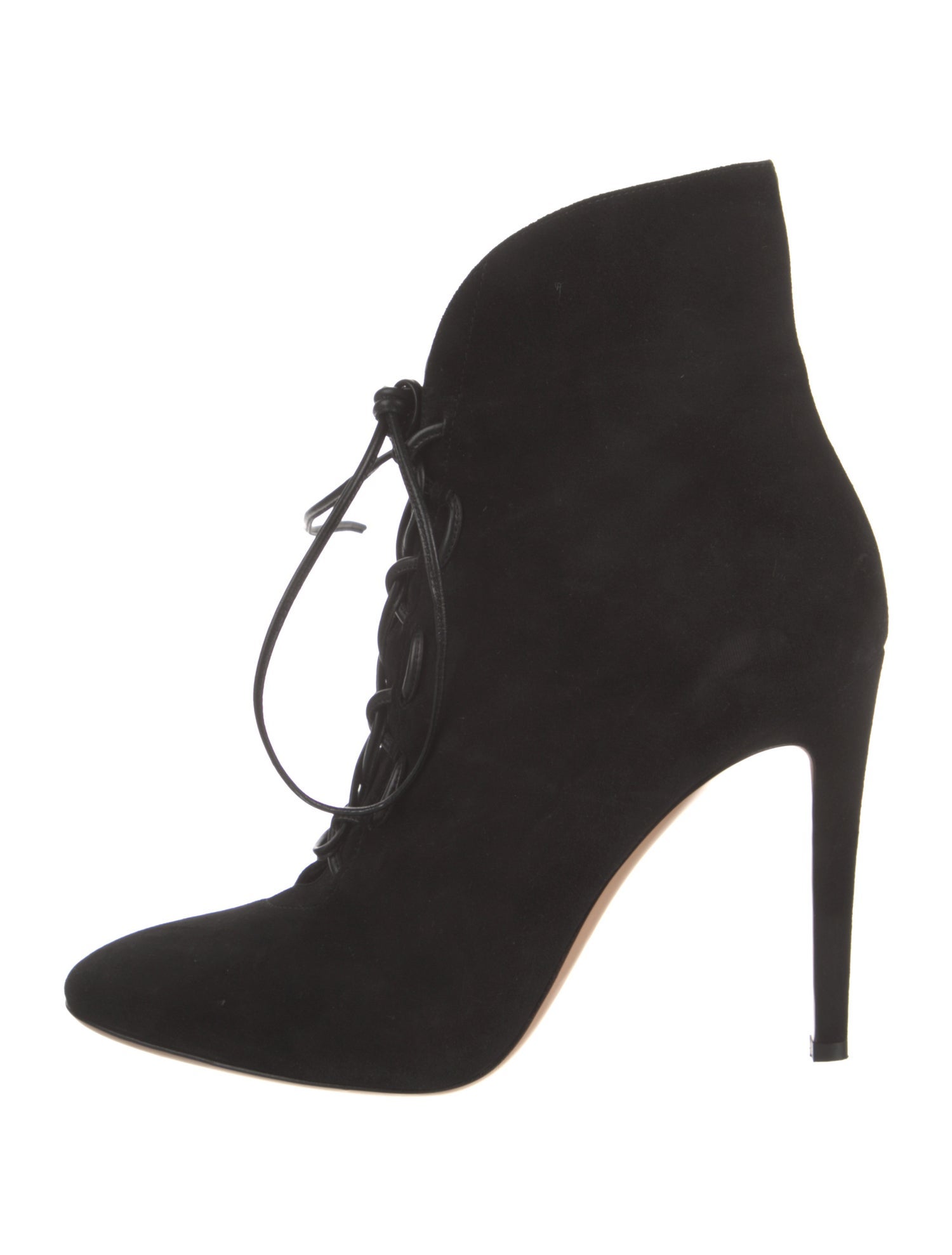 Gianvito Rossi Suede Lace-Up Boots
