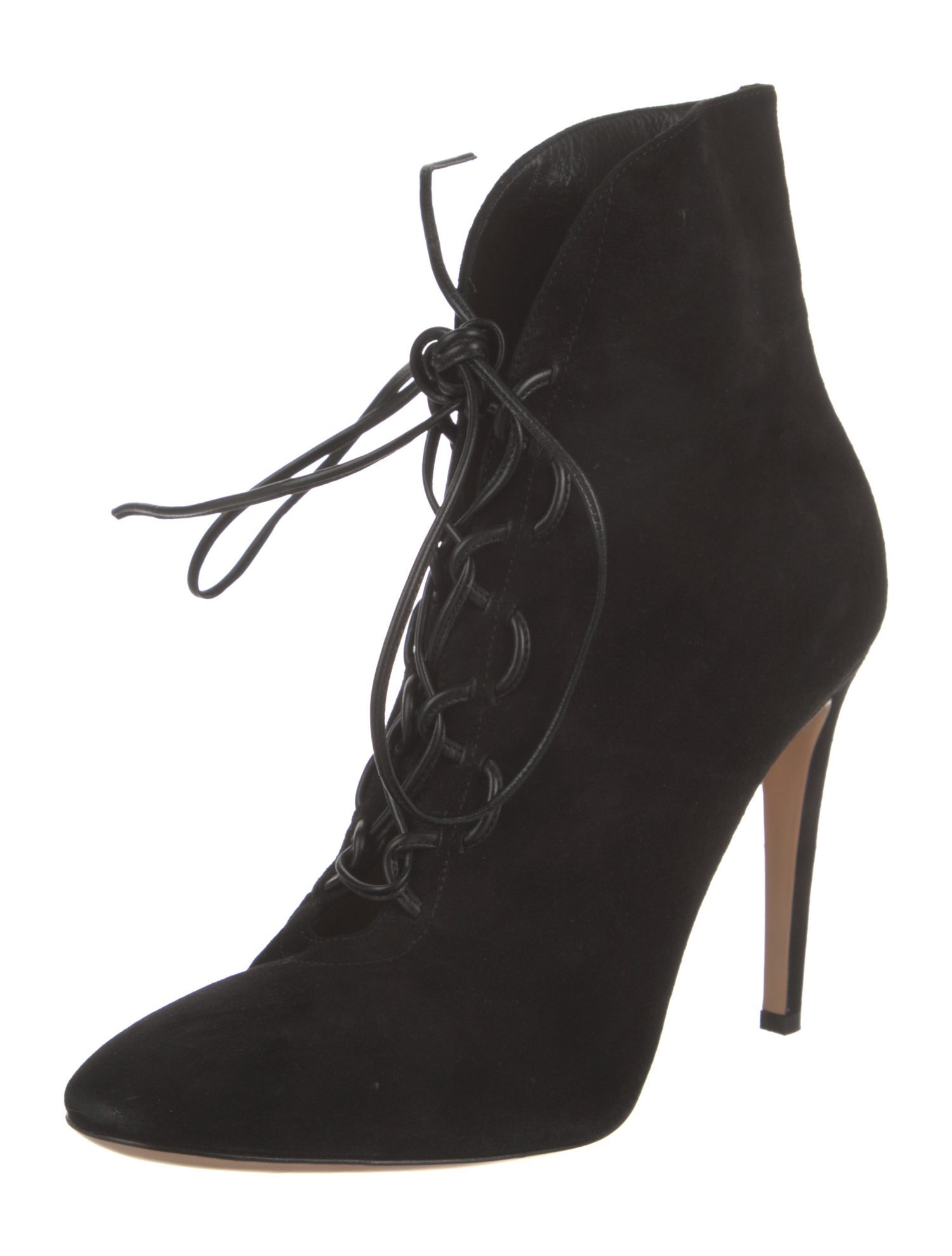 Gianvito Rossi Suede Lace-Up Boots
