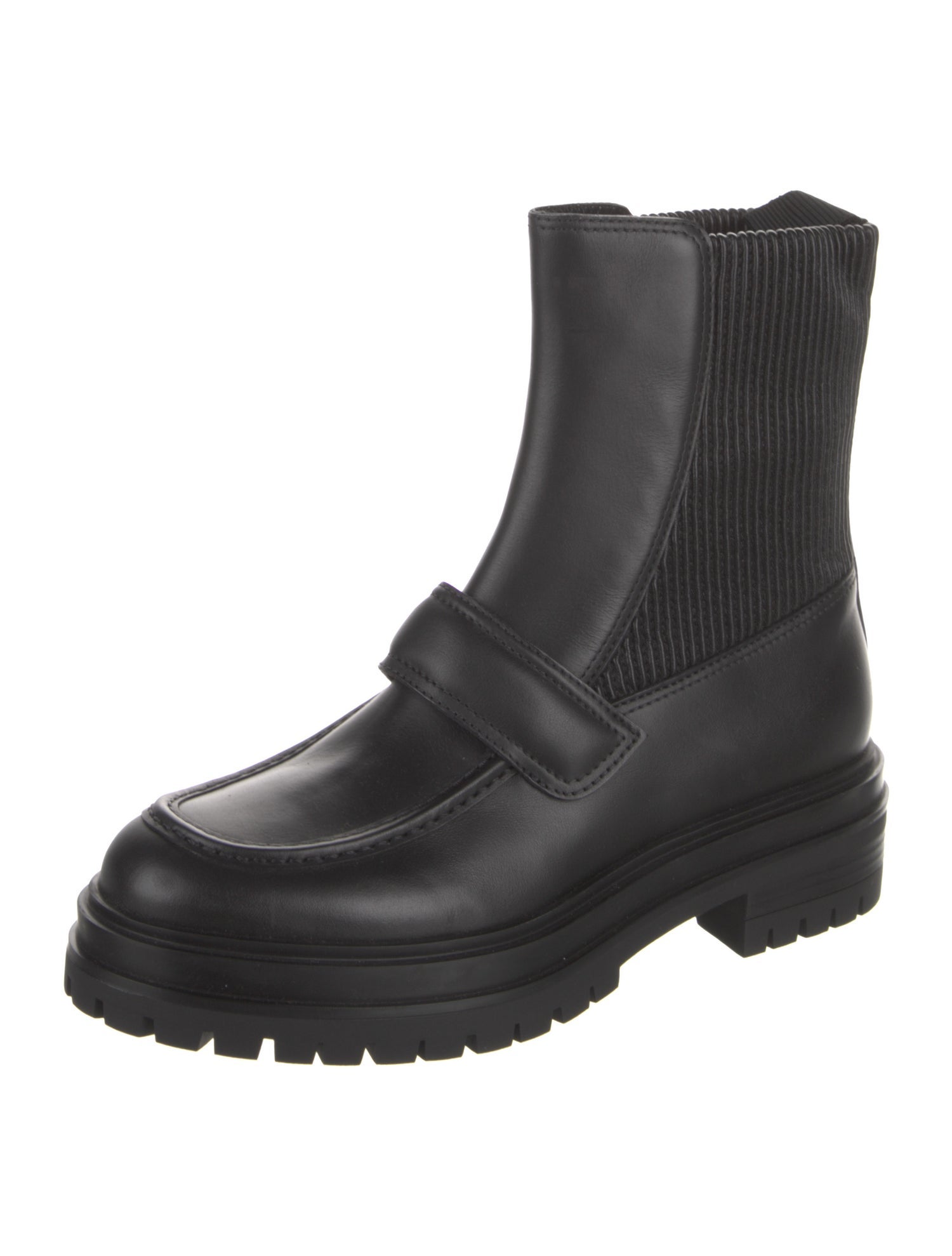 Gianvito Rossi Leather Combat Boots