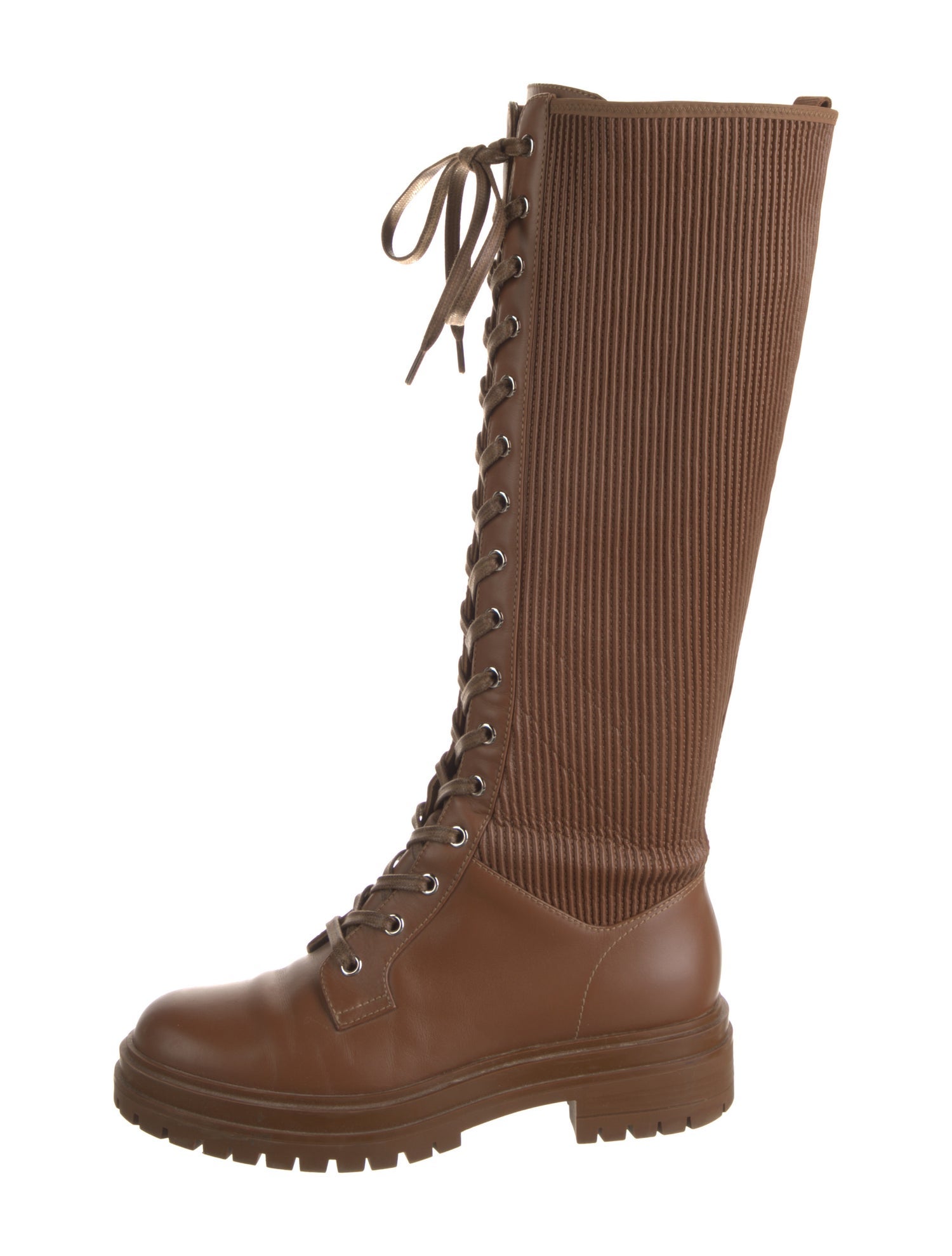 Gianvito Rossi Leather Lace-Up Boots