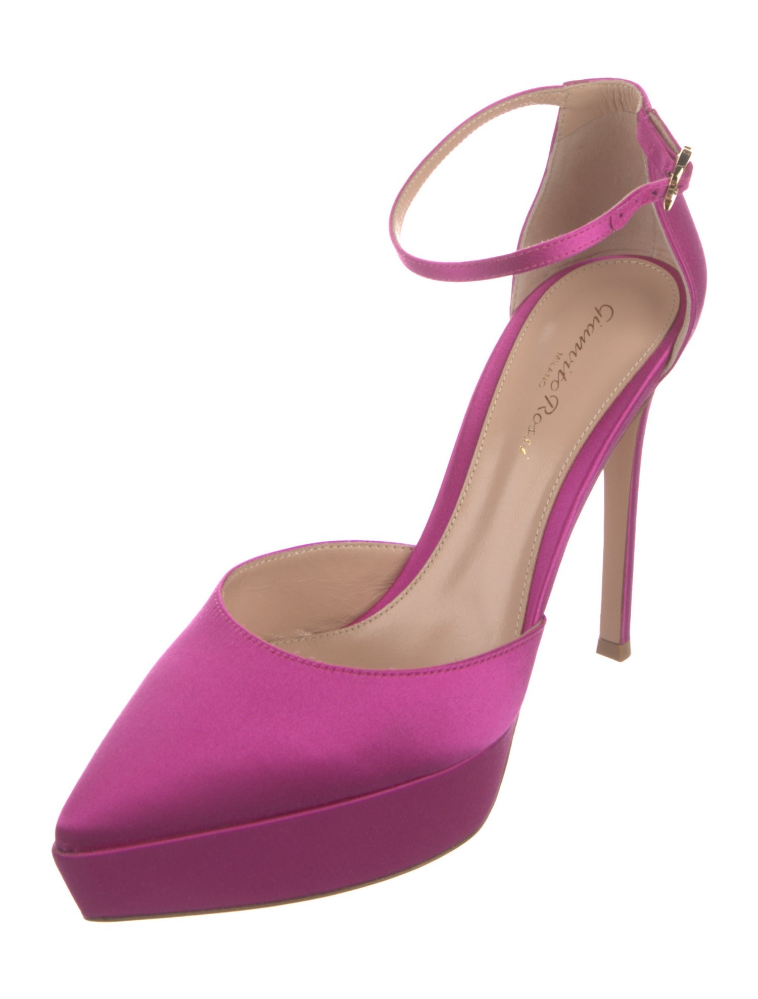 Gianvito Rossi Satin D'Orsay Pumps