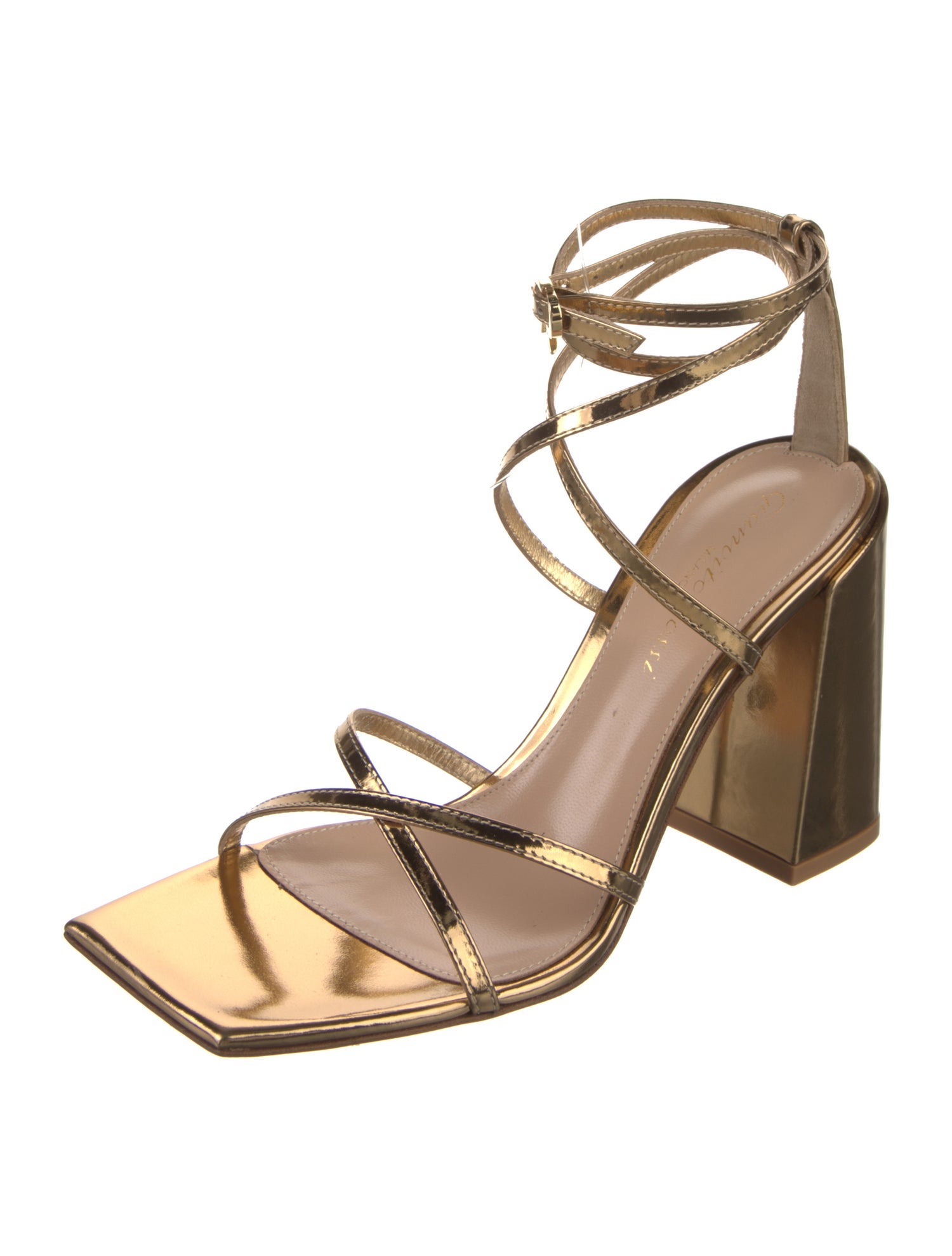 Gianvito Rossi Leather Cutout Accent Sandals w/ Tags