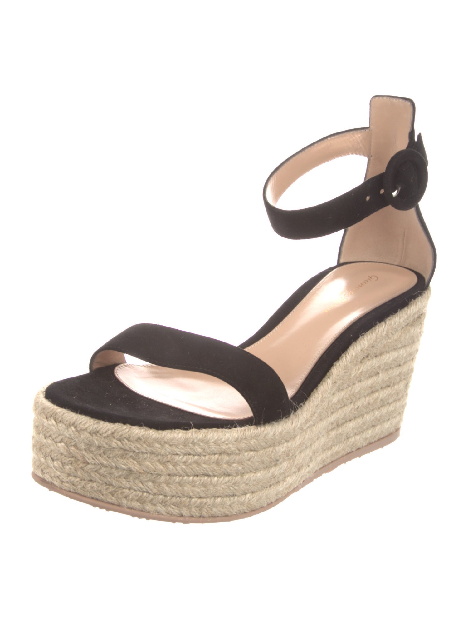 Gianvito Rossi Suede Embroidered Accent Espadrilles w/ Tags