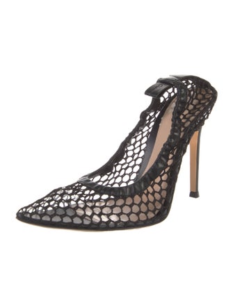 Gianvito Rossi Mesh Slingback Pumps