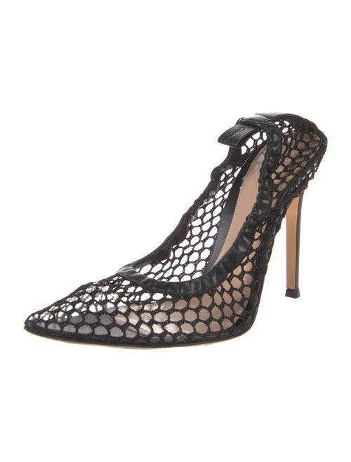 Gianvito Rossi Mesh Slingback Pumps