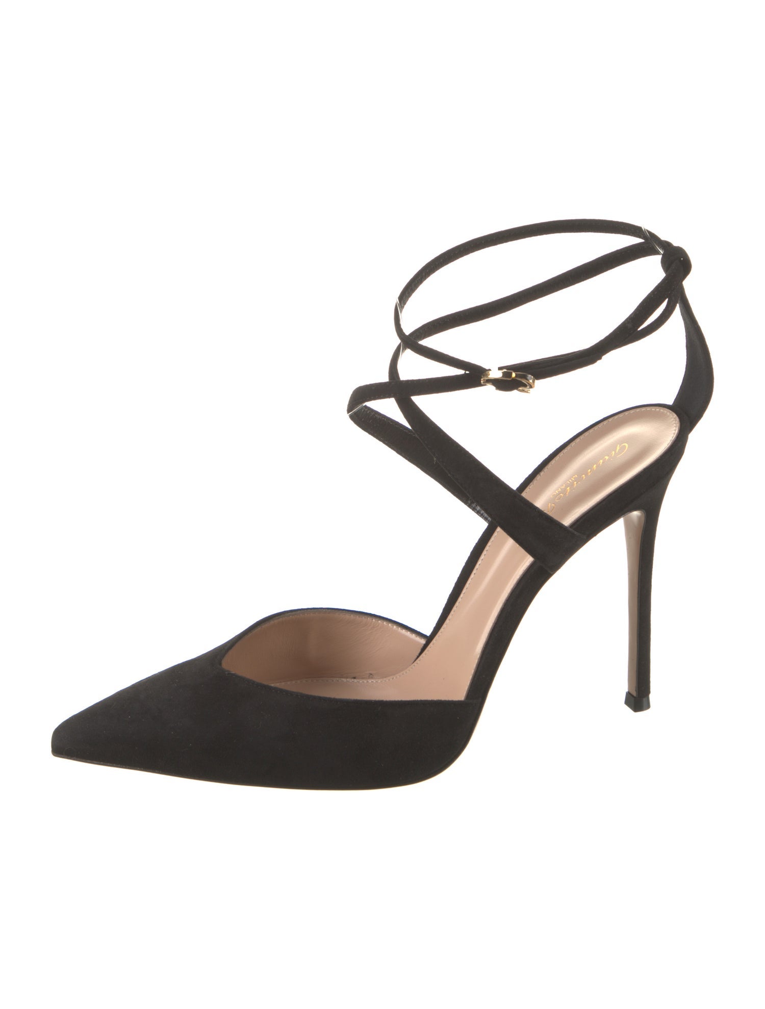 Gianvito Rossi Suede D'Orsay Pumps