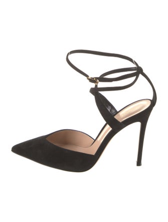 Gianvito Rossi Suede D'Orsay Pumps