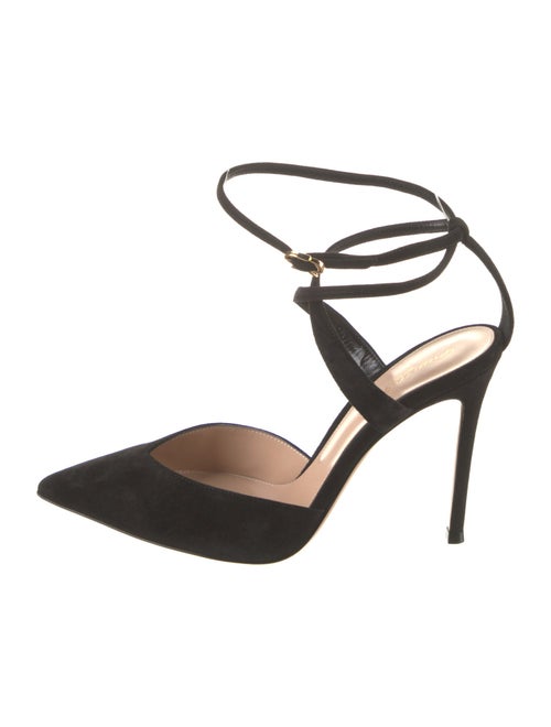 Gianvito Rossi Suede D'Orsay Pumps