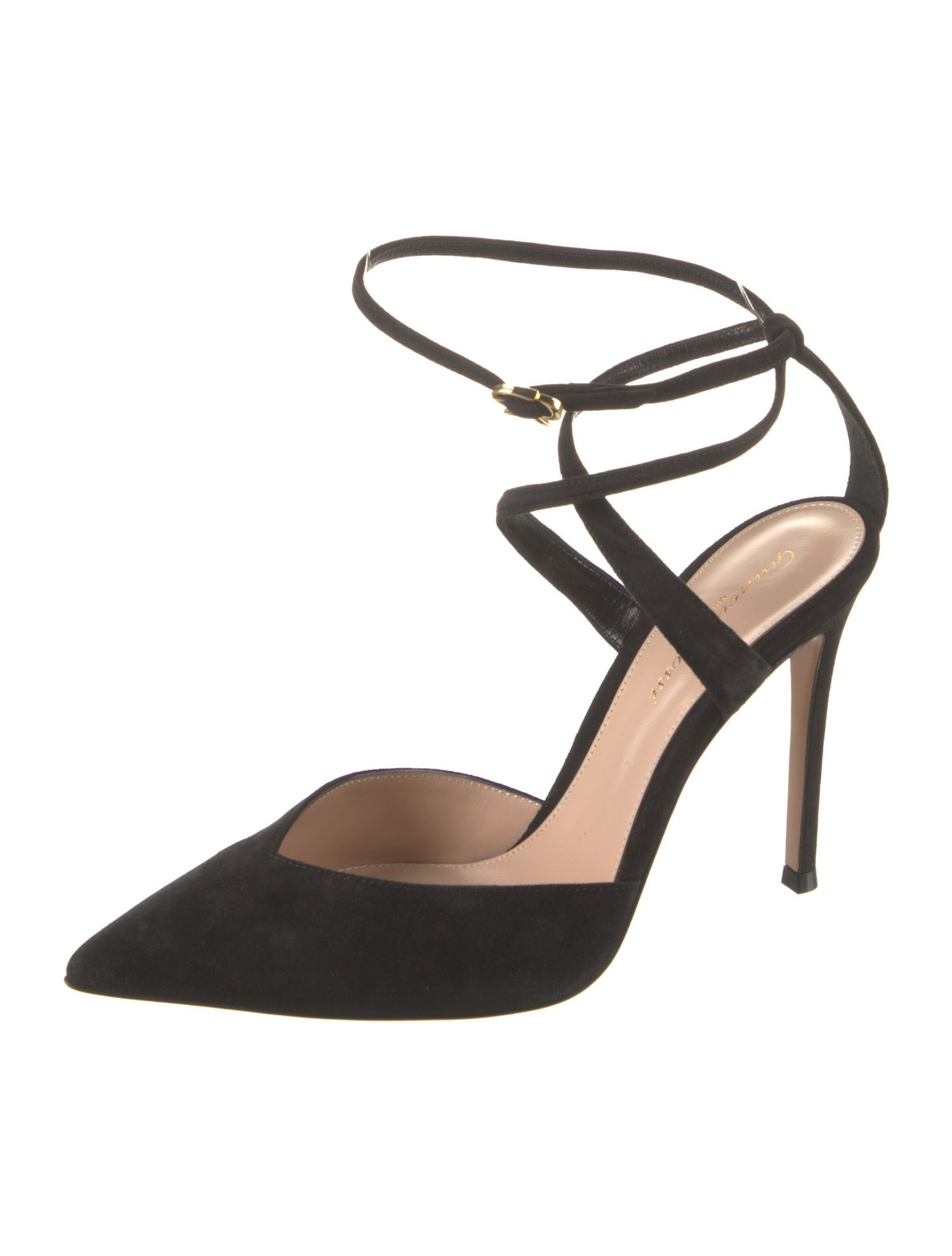 Gianvito Rossi Suede D'Orsay Pumps