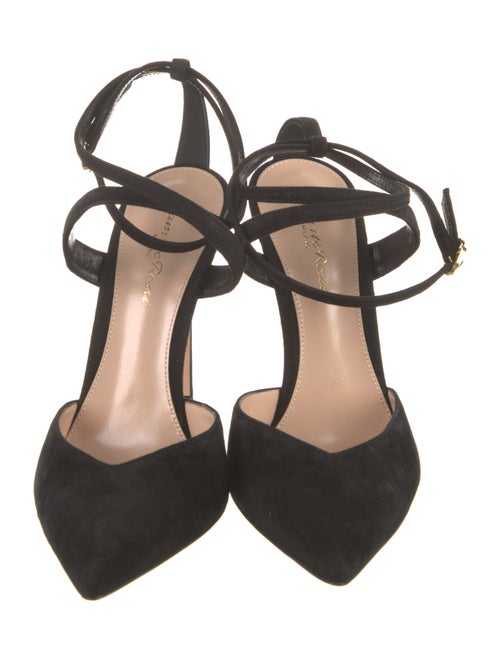 Gianvito Rossi Suede D'Orsay Pumps