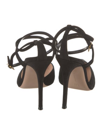 Gianvito Rossi Suede D'Orsay Pumps