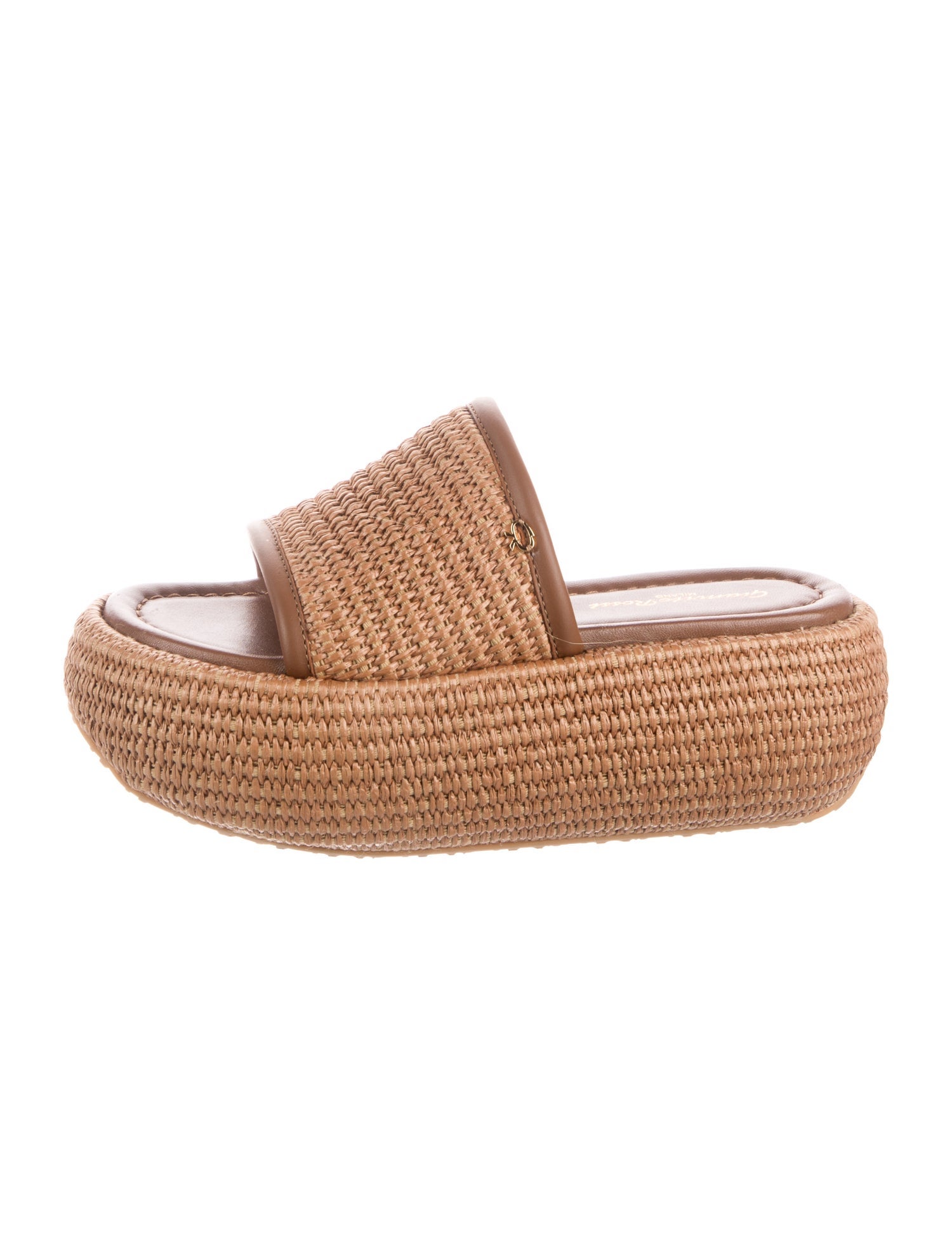 Gianvito Rossi Leather Colorblock Pattern Espadrilles