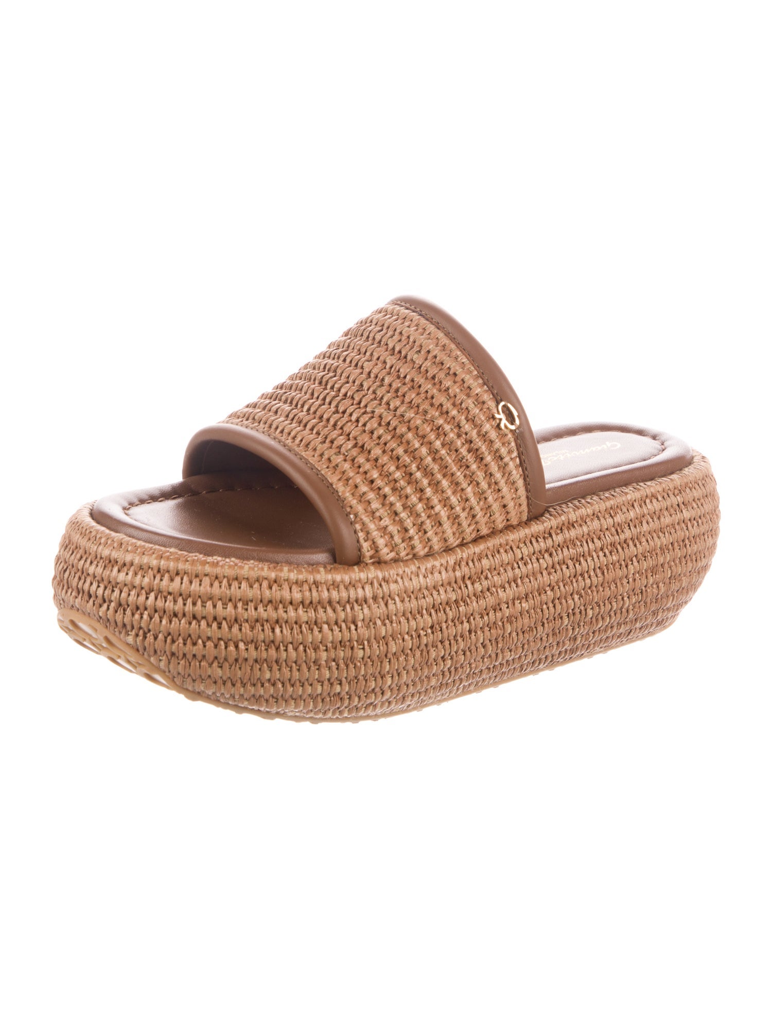 Gianvito Rossi Leather Colorblock Pattern Espadrilles