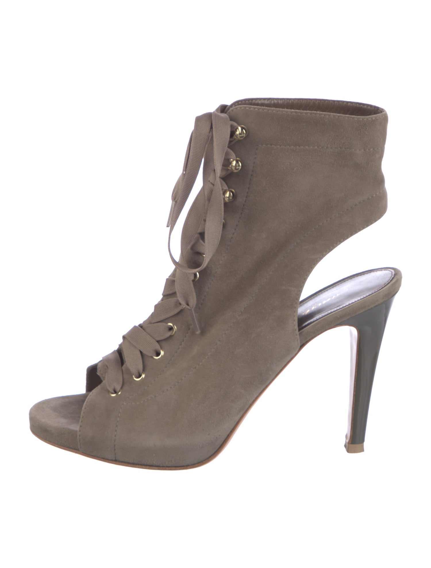 Gianvito Rossi Suede Lace-Up Boots