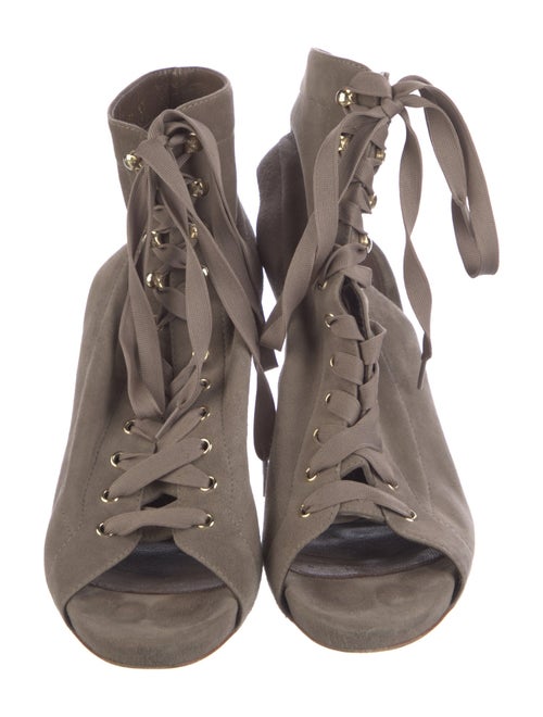 Gianvito Rossi Suede Lace-Up Boots