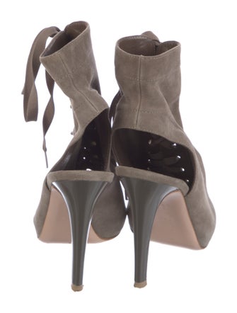 Gianvito Rossi Suede Lace-Up Boots