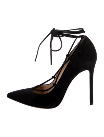 Gianvito Rossi Suede T-Strap Pumps