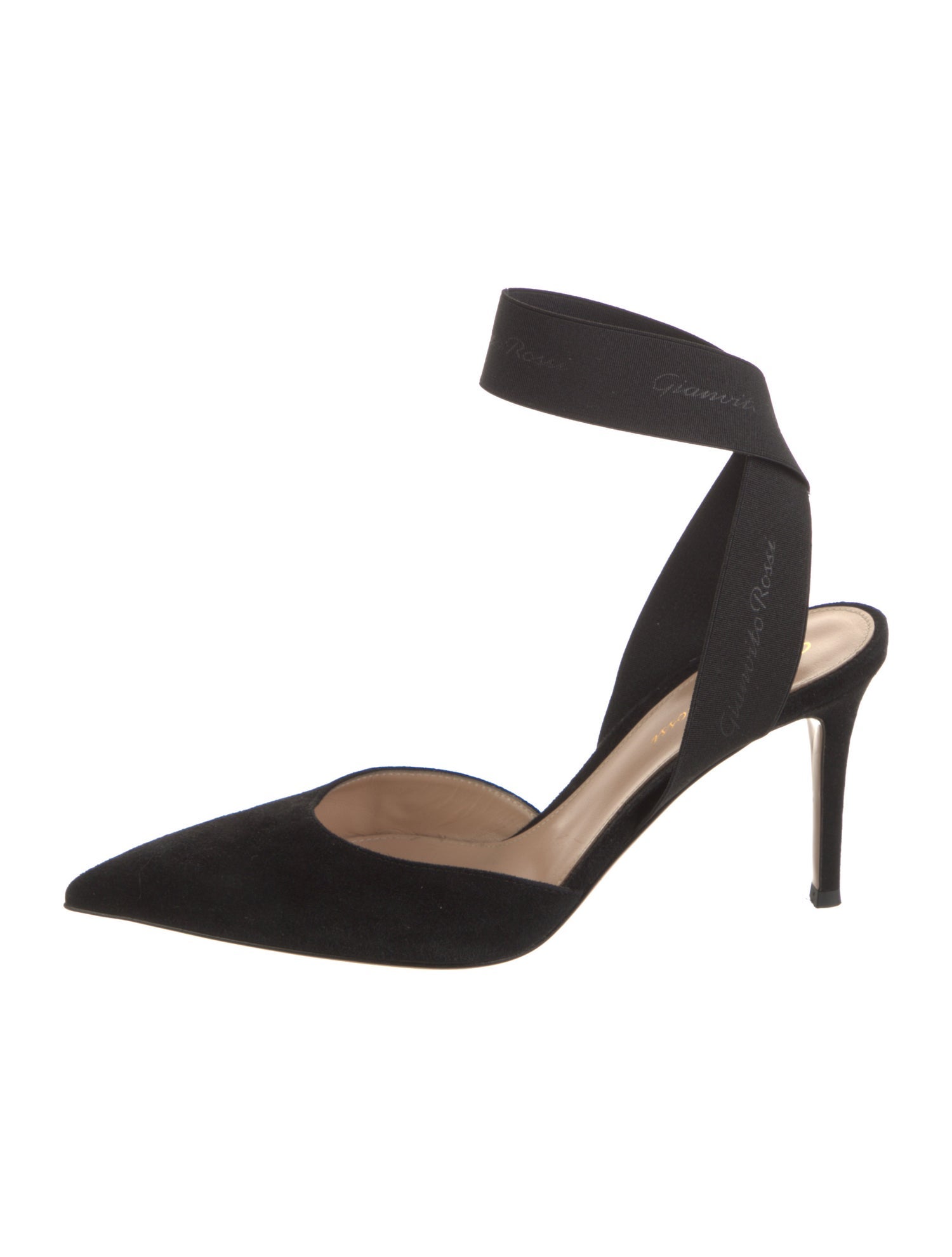 Gianvito Rossi Suede D'Orsay Pumps