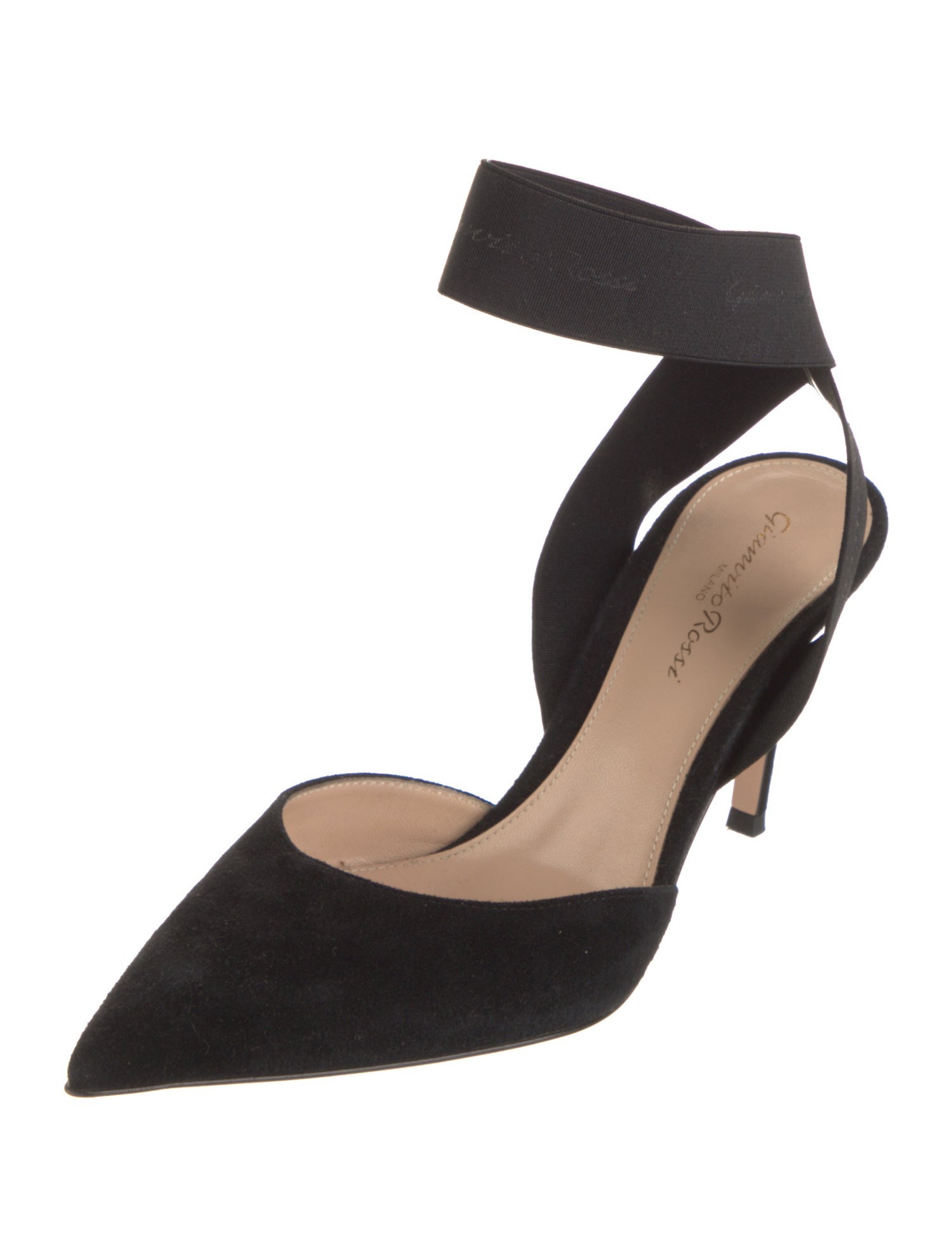 Gianvito Rossi Suede D'Orsay Pumps