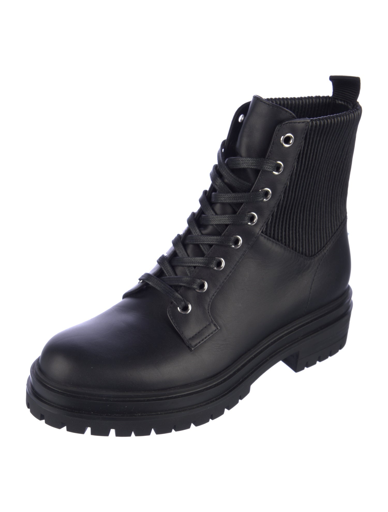 Gianvito Rossi Leather Combat Boots