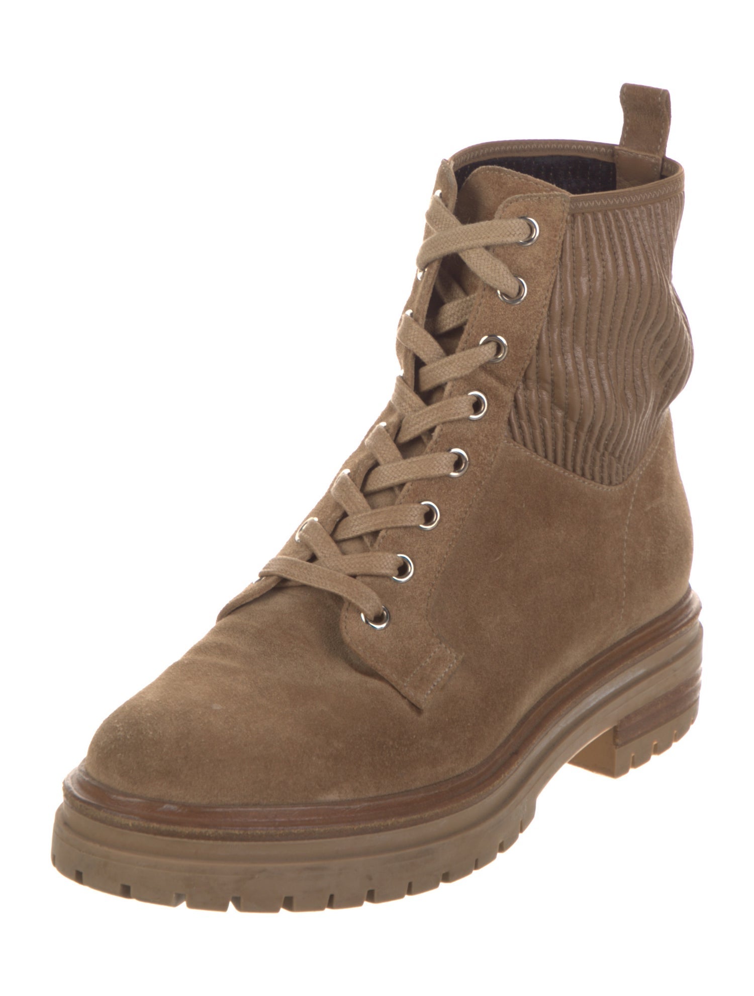 Gianvito Rossi Suede Combat Boots