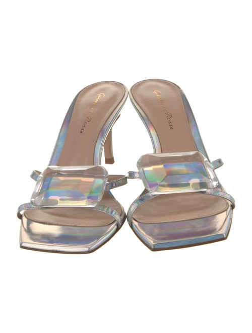 Gianvito Rossi Patent Leather Crystal Embellishments Slides
