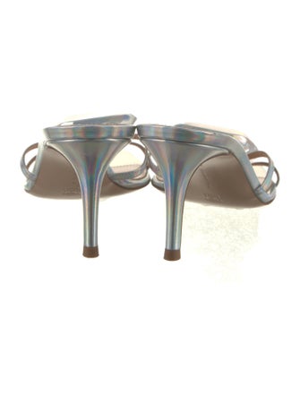 Gianvito Rossi Patent Leather Crystal Embellishments Slides